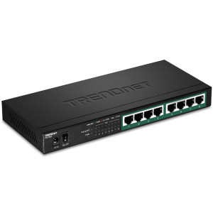 TRENDnet TPE-TG84 8-Port PoE+ Unmanaged Gigabit Switch, 30W/Port, Wall mountable